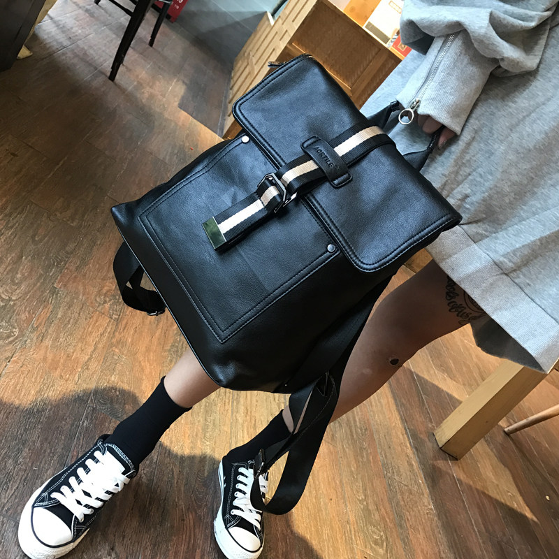 Hong Kong British style retro backpack 2022 new simple contrasting color school bag all-match high school student shoulder bag