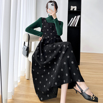 Korean version Fashion 2022 Spring new hit undershirt dress casual Two sets fashion Chauma pregnant woman suit