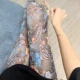 Quần legging mỏng mùa hè quần co giãn hoa vải lưới boho thoáng khí quần mỏng kỳ lạ - Quần tây thường