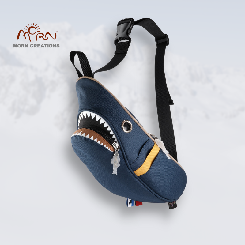Hong Kong Morn Original Shark Animals Package Diagonal Satchel Bag Men's Purse Single Shoulder Bag Woman Casual Birthday Gift