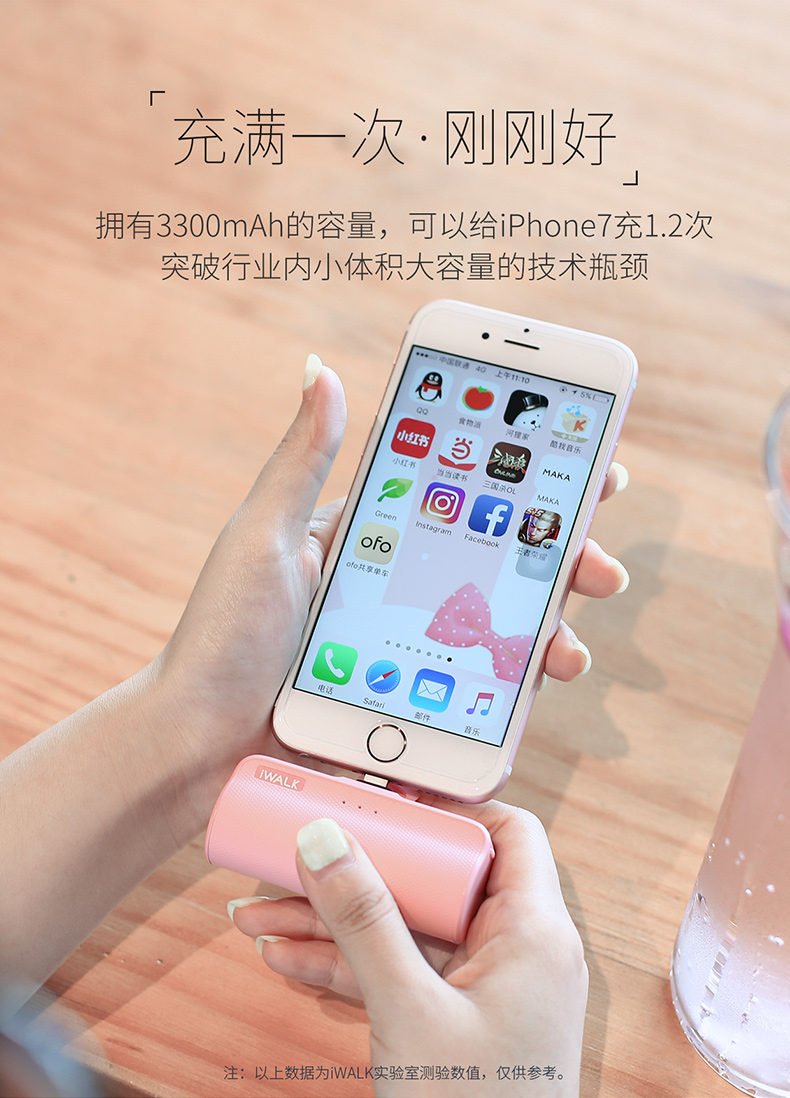 iWALK nhỏ sạc đa năng kho báu nhỏ và cầm tay của Apple áp dụng 6s / 8plus vivo Huawei điện thoại di động loại điện thoại di động c Siêu Meng dễ thương cô gái nhỏ phụ trách tình trạng khẩn cấp không dây - Ngân hàng điện thoại di động sạc dự phòng baseus