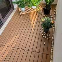 Balcony co-extruded wood anti-corrosion wood floor outdoor outdoor terrace courtyard garden villa bathroom self-laying waterproof