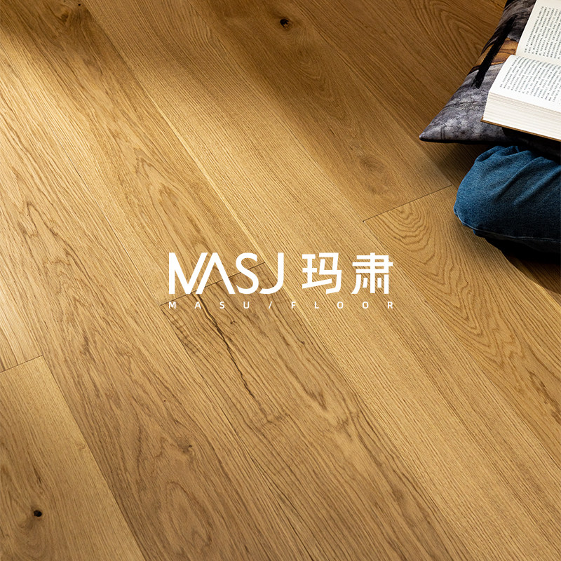 Wheat oak pure three layers of solid wood composite flooring wood wood wax oil households warm the keel with wood floor