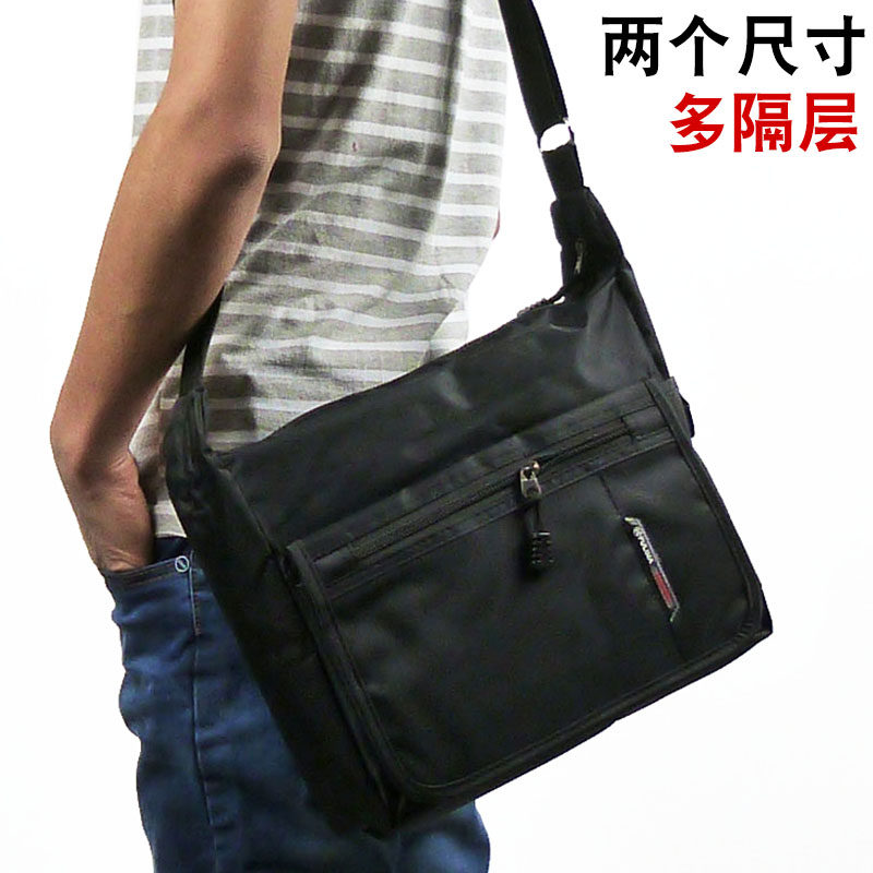 Single Shoulder Bag Men's Bag Sports Bag Travel Bag Slanted Satchel Black Business Single Shoulder Bag Satchel Bag Student Bag Bag