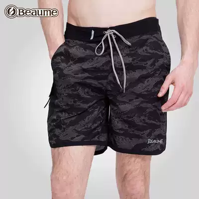 beaume outdoor sports quick-drying shorts camouflage casual five-point pants elastic waist north passenger breathable beach pants