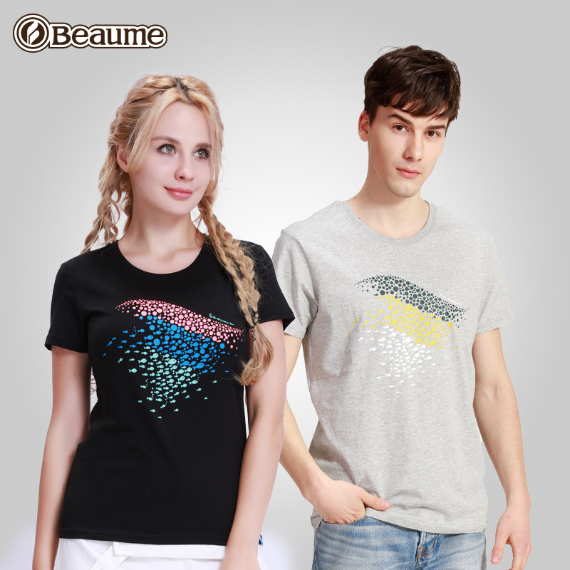 beaume short-sleeved T-shirt female Beike 2020 Summer new cotton casual breathable round neck top male