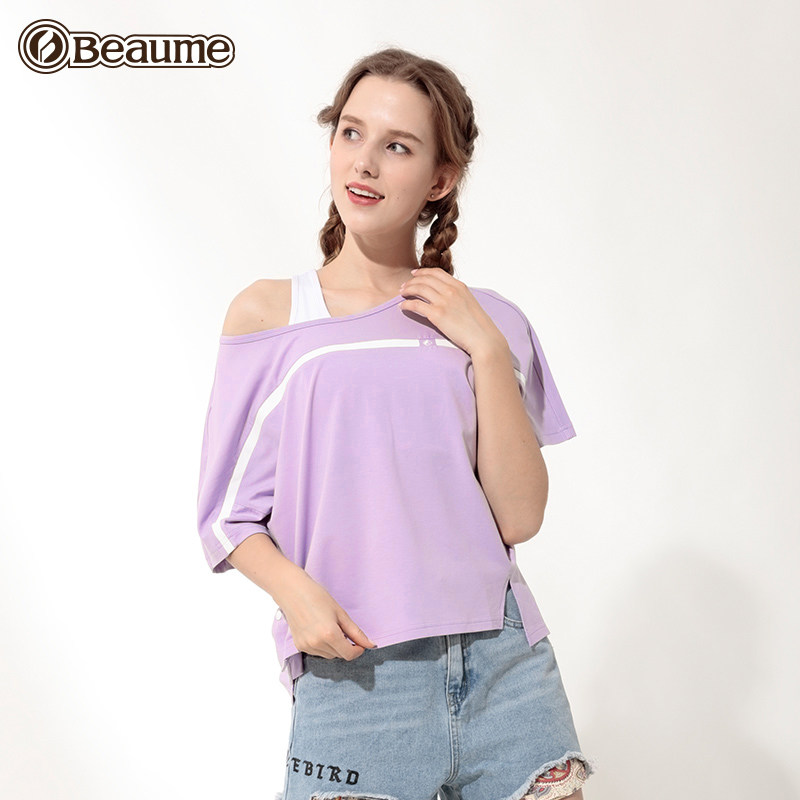 Beaume Short T-Shirt Breathable Outdoor Leisure Sport Top Go with everything to show slim loose top