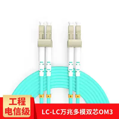 Engineering telecom-grade LC-LC-SC-FC-ST 10 Gigabit multimode dual-core OM3 OM4 optical fiber jumper 1 m 2 m 3 m 5 M 10 m 15 m 20 m 30 m fiber pigtail