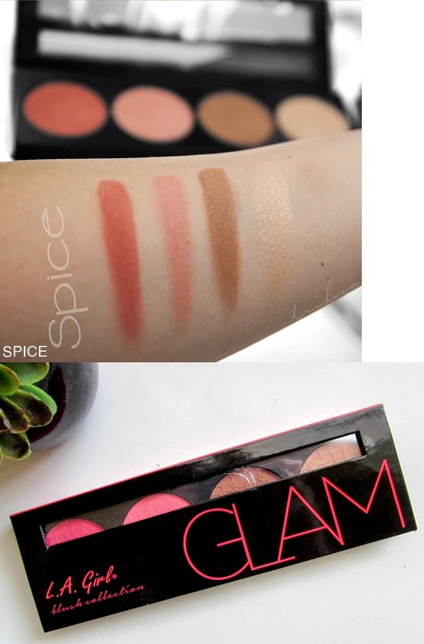 Hoa Kỳ L.A. LA GIRL BEAUTY BRICK BLUSH 4 màu bốn màu bốn màu ánh sáng sửa chữa dung lượng đĩa 22G - Blush / Cochineal phấn má sivanna