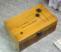 (Day special price) Zakka solid wood sewing box wooden jewelry box home storage processing empty wooden box wooden box