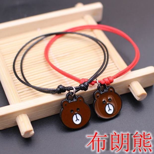 Phiên bản tiếng Hàn của vòng tay mặt cười đơn giản cá tính, một đôi bạn gái có dây đeo vòng tay tốt, đôi bạn nam và nữ có thể được điều chỉnh - Vòng chân lắc chân nữ vàng đẹp
