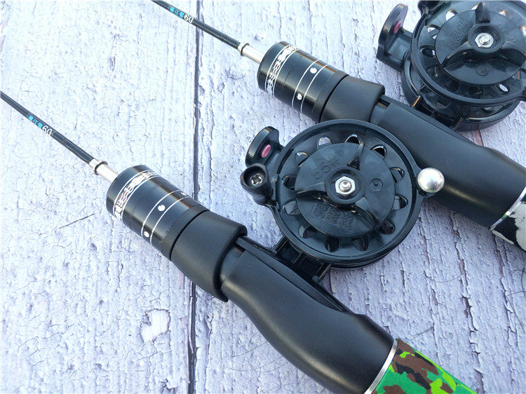 Ice удочкой 发泡把手冰钓鱼竿中硬尾冻钓鱼竿插节鱼竿冰上钓鱼竿50厘米60厘米 Dragon strong second generation