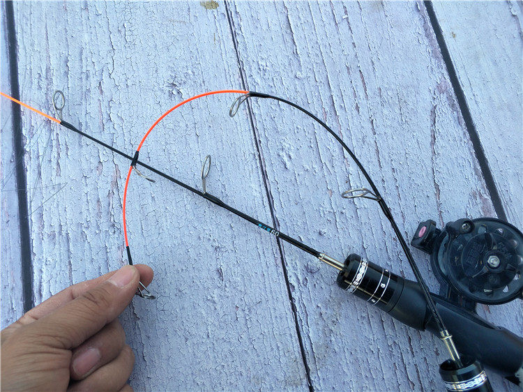 Ice удочкой 发泡把手冰钓鱼竿中硬尾冻钓鱼竿插节鱼竿冰上钓鱼竿50厘米60厘米 Dragon strong second generation