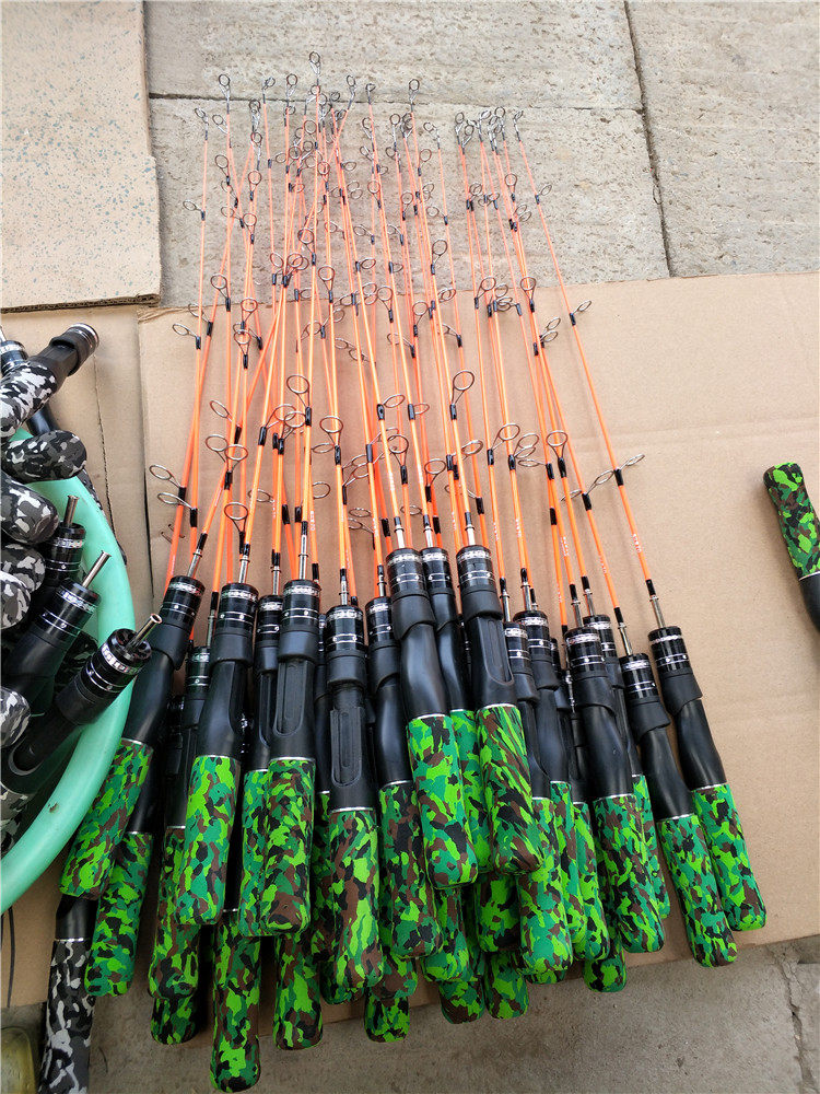 Ice удочкой 发泡把手冰钓鱼竿中硬尾冻钓鱼竿插节鱼竿冰上钓鱼竿50厘米60厘米 Dragon strong second generation