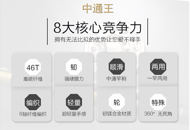 Передает полюсе 中通杆碳素内走线鱼竿手竿钓鱼竿拍杆3.64.5中通一体杆两用杆
