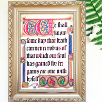 Wedding festival greeting card gift custom Gothic body decorative painting English word European style handwritten hand-drawn creative hanging painting