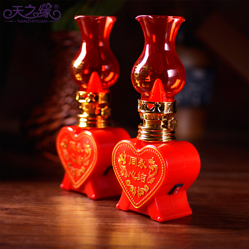 Wedding room creative supplies Yongjie concentric peach heart LED electronic candle light Cave flower candle Wedding electric candle