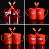 Креативный комплект для влюбленных для домашнего использования, мыло, мыльница, зубная щетка, ополаскиватель для рта