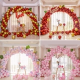 Сеть красный макарон воздушный шар арочный арочный свадебный свадебный зал.