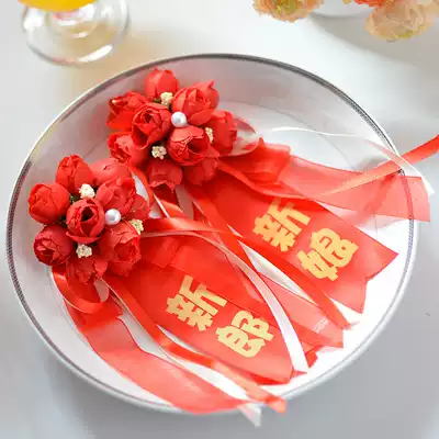 Tianzhiyuan 2019 creative Korean rose wedding corsage Bride and groom father and mother best man bridesmaid corsage