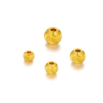 3D hard gold 999 full gold beads gold beads pure gold light beads women with necklace pendant gold cat eye transfer beads