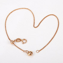 Bracelet female 18K gold love au750 gold rose gold Chopin chain can adjust a two-wear ring