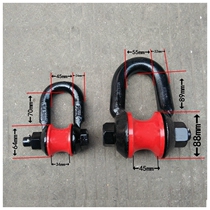 Marine lifting pulley Shackle pulley Roller type steel cable Sliding pulley U-shaped wheel 3t5 tons of fine products