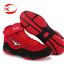 Children womens wrestling shoes Boxing shoes Mens training shoes Rubber shoes Gym squat shoes Hard pull strength training