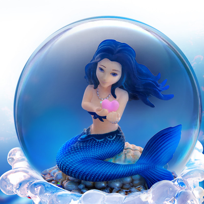 Mermaid crystal ball music box music box music box birthday gift girl send girlfriend girl children sky city