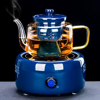 Steam tea maker Electric small office glass teapot set Household net red automatic black crystal furnace tea making