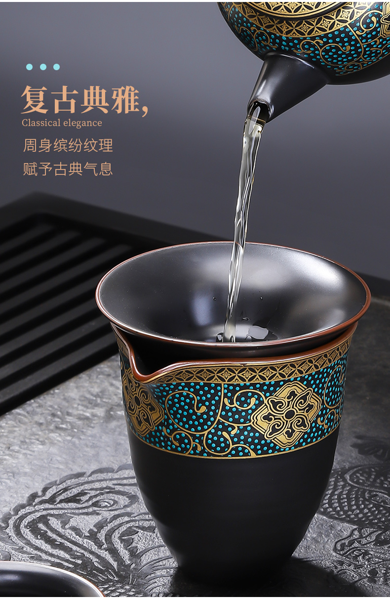 Ceramic kung fu tea set built home office cup lid bowl sitting room tea tea gift boxes