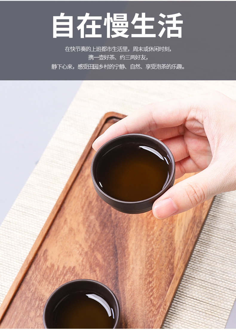Violet arenaceous a pot of six cups of portable bag travel tea set tea cup car kung fu teapot teacup crack cup