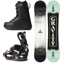 Snowboard Set Full Mens Ski Shoes Snowboard Snowboard Fixer All-round Board Flat Flower Carved Slip Women