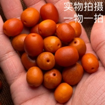 Natural antique old beeswax date beads barrel beads reflux flower wax chicken oil red single beads cultural toy bracelet accessories Buddhist beads waist beads