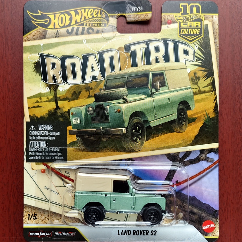 Hot Wheels Land Rover S2 Alloy Sports Car Car Culture Series Road Trip Metal Base Rubber Tires Hot Wheels Land Rover S2 Alloy Sports Car Car Culture Series Road Trip Metal Base Rubber Tires