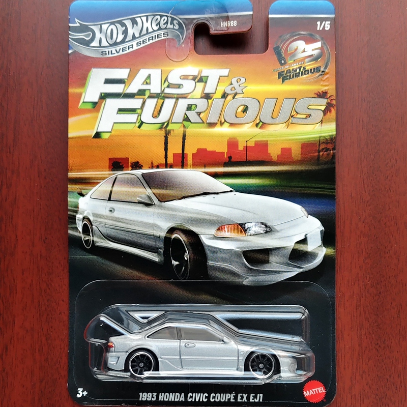 Hot Wheels Honda Civic Coupe Ex Ej1 Alloy Sports Car Fast and Furious Series
