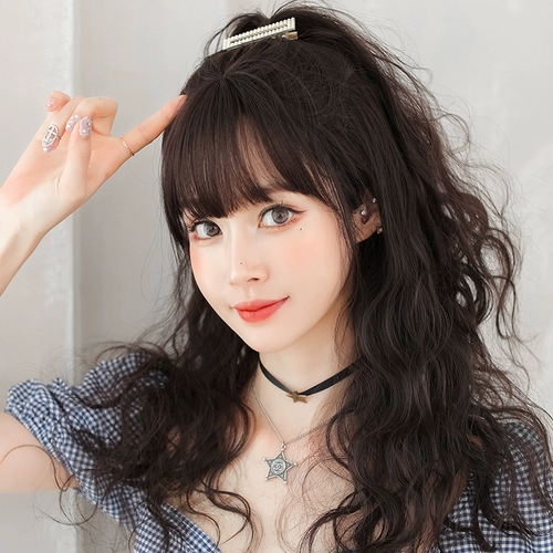 Летний кудрявый парик, волнистый шлем, придает объем, популярно в интернете