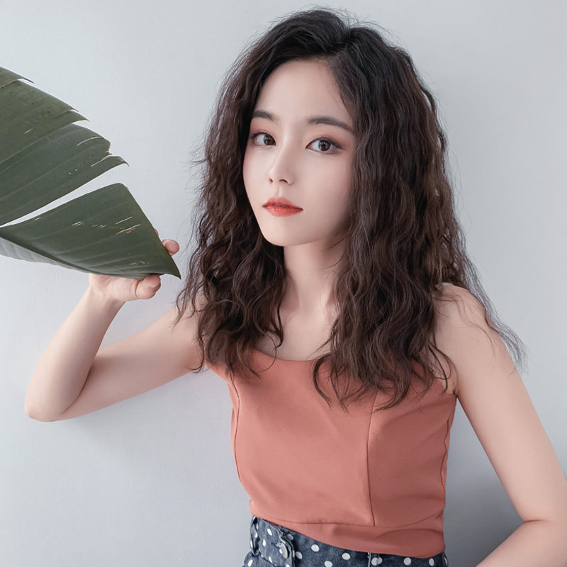 Wig women's long hair hair curls one-piece long curly hair wig Net Red U-shaped corn hot hair patch