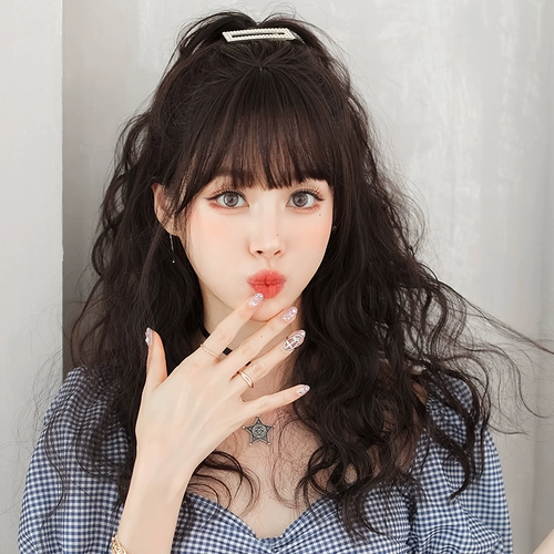 Летний кудрявый парик, волнистый шлем, придает объем, популярно в интернете