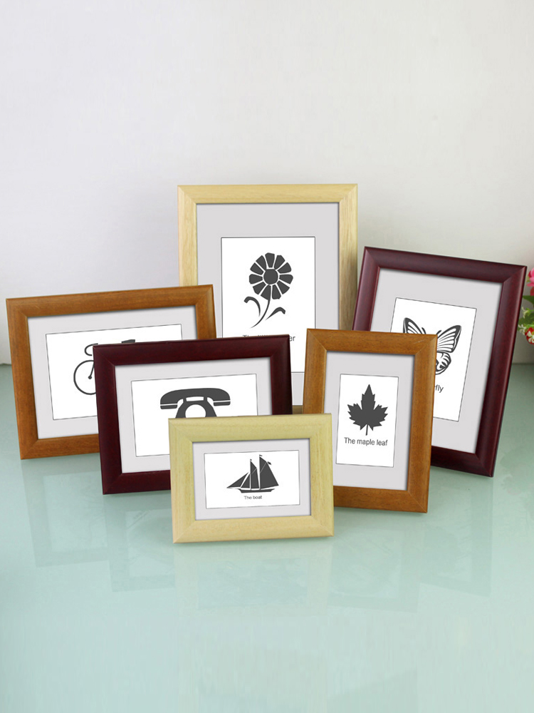 Solid wood print photos made of 5 large photo frames 6 7 8 10 12 inch A4 frame 8K4 open printing logo
