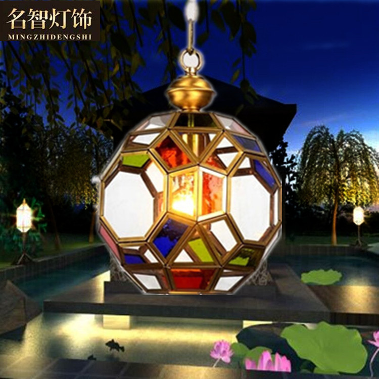 Eurostyle Small Chandelights Full Copper Luminaire Lights American Balcony Lights Nordic Aisle Lights Genguan Lights Creative Lights Personality-Taobao