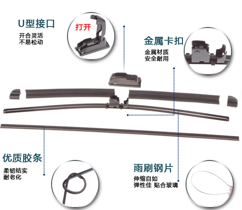 Thích ứng với JAC và Yue rs wiper với Yue hatchback sedan Ruiying Ruifeng S3S5 Bin Yue Yue gạt nước không xương - Gạt nước kiếng gạt mưa ô tô loại nào tốt
