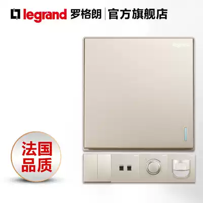 Rogrand switch socket Shidian Yijing Milan gold one open two open multi-control wall power household concealed 86 type