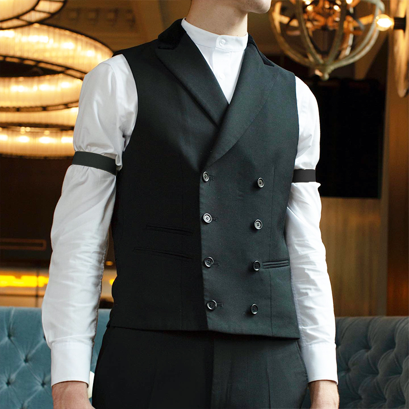 Retro Shirt Sleeve Cuffs, Sleeve Straps, Sleeve Rings, Sleeve Adjusters, Arm Rings, Anti-Slip Sleeve Fasteners, 2.5cm Wide