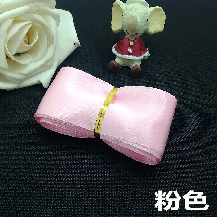 5 m giá 3,8cm polyester hai mặt với ruy băng satin 38MM ruy băng Phụ kiện tóc DIY - Phụ kiện tóc kẹp phồng chân tóc