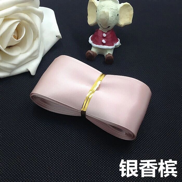 5 m giá 3,8cm polyester hai mặt với ruy băng satin 38MM ruy băng Phụ kiện tóc DIY - Phụ kiện tóc kẹp phồng chân tóc