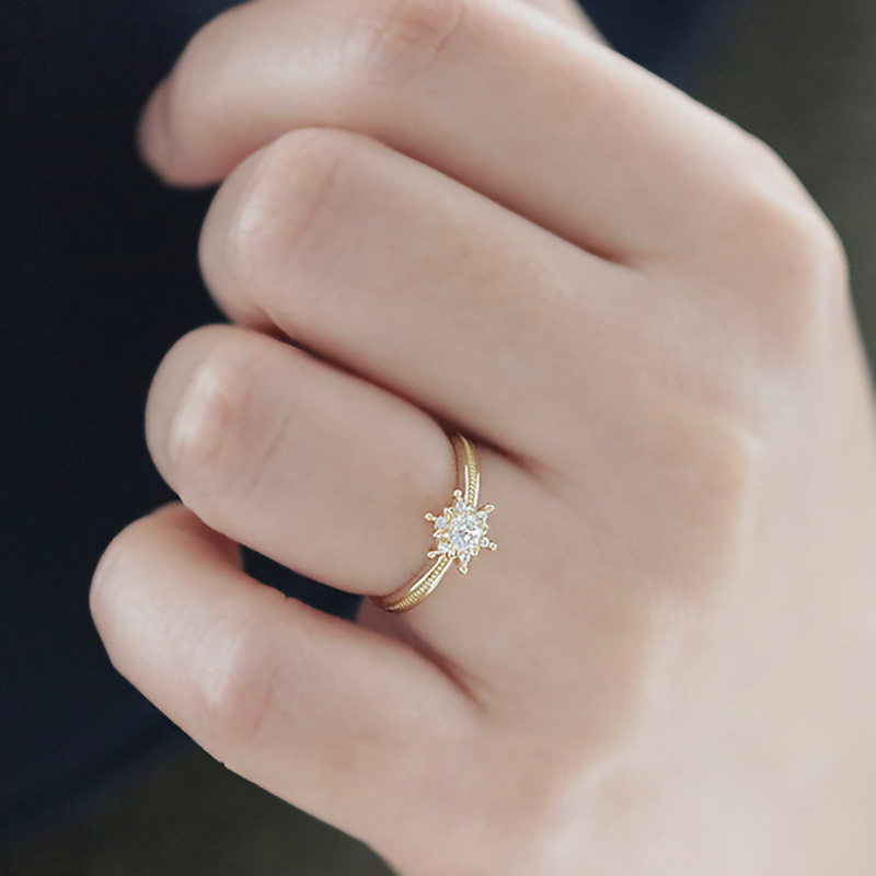 Sterling Silver Adjustable Ring For Women Minimalist Style_voghion.com