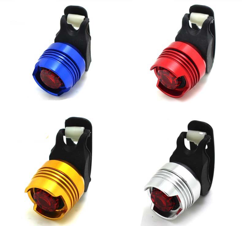 Ruby bicycle tail light aluminum alloy LED bicycle tail light mountain road bicycle night cycling equipment accessories