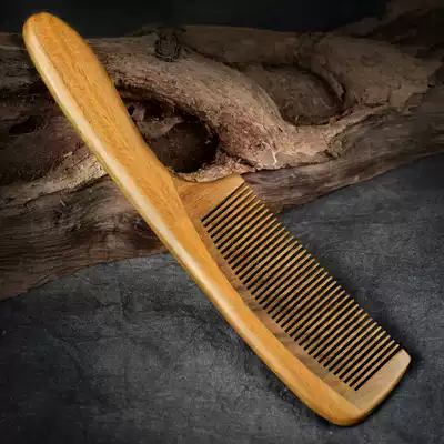 Ed wood comb anti-natural green sandalwood electrostatic comb fine tooth hair straight hair dense tooth household large sandalwood comb