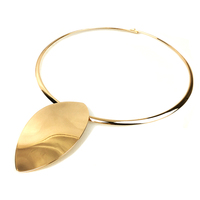 European and American exaggerated fashion geometric circles trendy personality versatile necklace clay chain neck circle accessories women